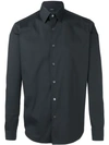 Theory 'sylvain' Trim Fit Long Sleeve Sport Shirt In Black