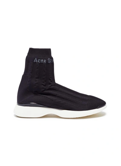 Acne Studios Batilda品牌名称针织袜靴式运动鞋 Modesens