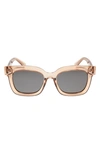 Diff 56mm Makay Square Sunglasses In Taupe Crystal/ Grey