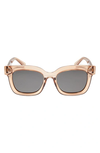 Diff 56mm Makay Square Sunglasses In Taupe Crystal/ Grey