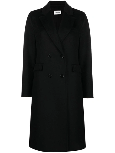 P.a.r.o.s.h Double-breasted Wool Coat In Nero