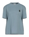 Brunello Cucinelli Woman T-shirt Slate Blue Size 4xl Cotton, Acetate, Silk