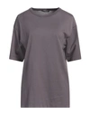 Ann Demeulemeester Woman T-shirt Lead Size M Cotton In Grey