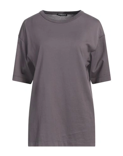 Ann Demeulemeester Woman T-shirt Lead Size M Cotton In Grey