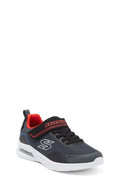 Skechers Kids' Microspec Max Sneaker In Black/ Charcoal