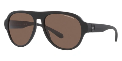 Armani Exchange Men's Ax4126su-807873 Fashion 58mm Matte Black Sunglasses