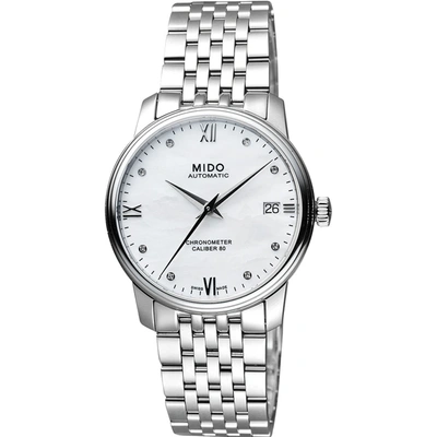 Mido Women's M0272081101600 Baroncelli 34mm Automatic Watch In Silver