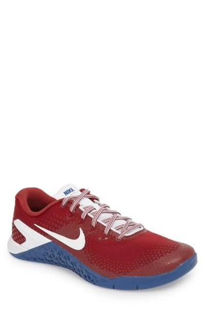 Nike Metcon 4 Americana Training Shoe In Team Red/ White/ Gym Blue |  ModeSens