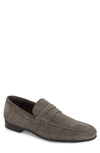 To Boot New York Alek Suede Penny Loafers In Lavagna