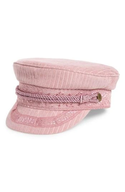 Brixton Albany Corduroy Fisherman Cap - Pink In Lilac Cord