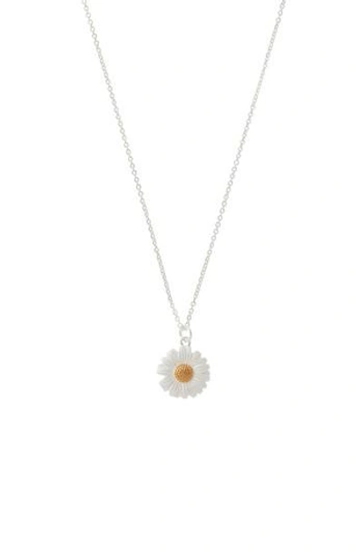 Olivia Burton 3d Daisy Pendant Necklace In Silver/ Gold