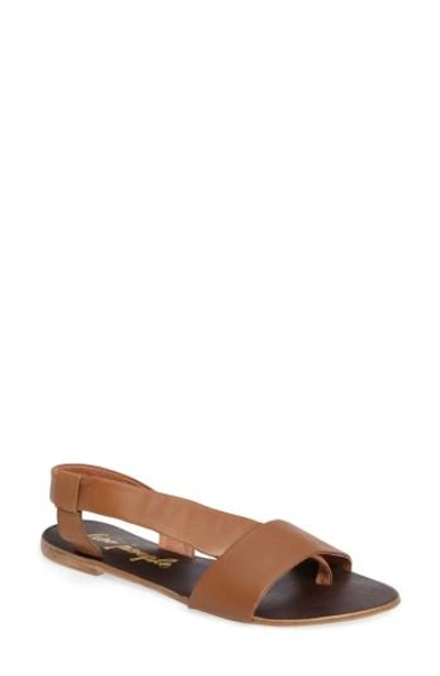 Free People Under Wraps Sandal In Cognac Leather
