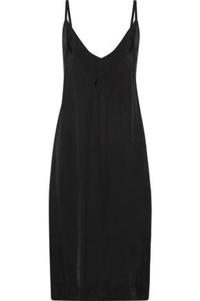 Bassike Woman Charmeuse Slip Dress Black