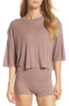 Alo Yoga Abyss Tee In Smokey Quartz