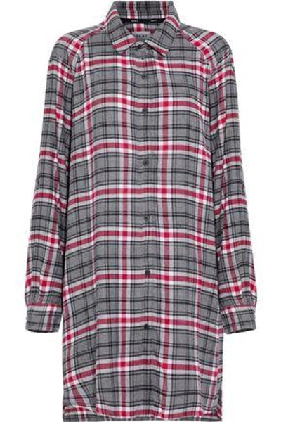 Dkny Woman Checked Flannel Nightdress Multicolor