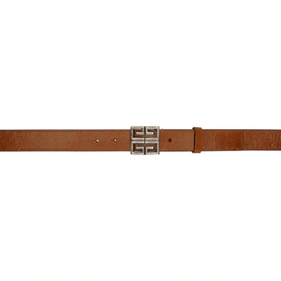 Givenchy Brown 4g Engraved Belt