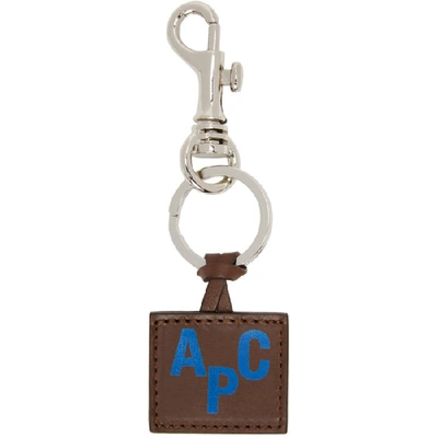 Apc A.p.c. - Leather Key Ring - Mens - Brown In Cai Cafe