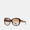 Coach Horse And Carriage Soft Square Sunglasses In Dark Honey