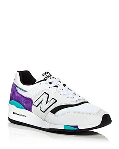 New Balance 997 Made In Usa Sneakers In White Purple | ModeSens
