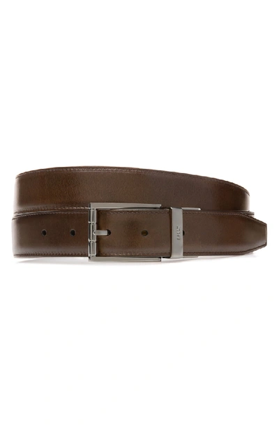 Bally Men's Astor Reversible Leather Belt In Mid Brown