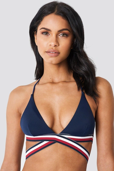 Tommy Hilfiger Triangle Bikini Top Blue In Navy Blazer | ModeSens