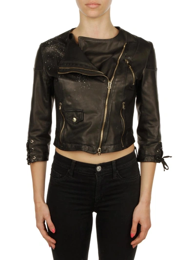Delan Leather Jacket In Black