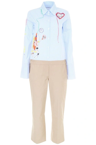 Mira Mikati Venice Beach Printed Jumpsuit In Multiceleste