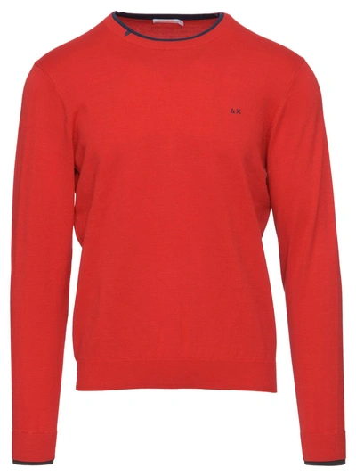 Sun 68 Sun68 Cotton Sweater In 10-rosso