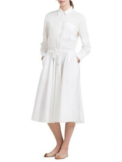 Donna Karan Cotton Button-down Shirtdress In White