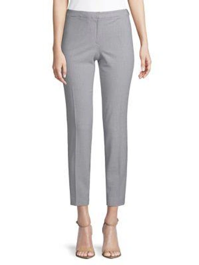 Calvin Klein Grid Cropped Pants In Navy White