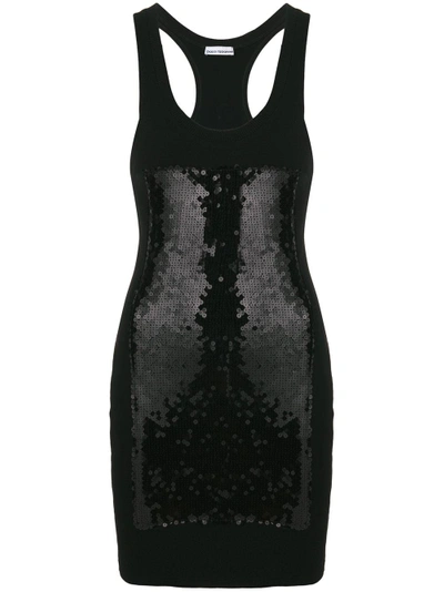 Paco Rabanne Sequin Detail Dress - Black