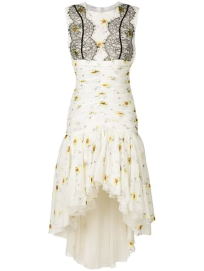 Giambattista Valli Floral Lace-detail Dress In White