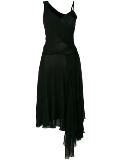 Ermanno Scervino Asymmetric Midi Dress - Black
