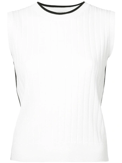 Guild Prime Colour-block Sleeveless Top - Weiss In White