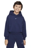 Nike Culture Of Basketball Big Kids' Oversized Pullover Basketball Hoodie In Blue