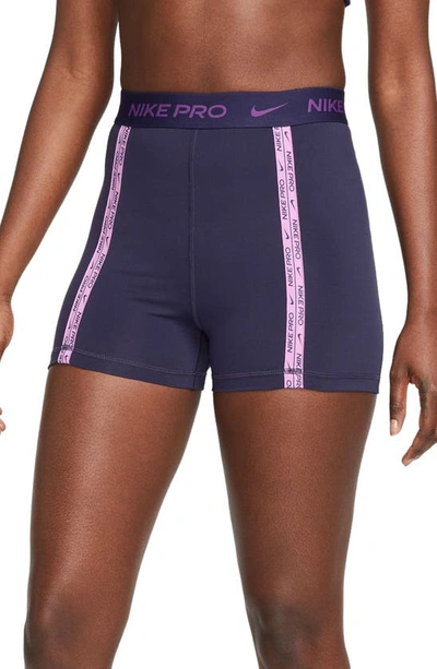 Nike Women's  Pro Dri-fit High-waisted 3" Shorts In Purple