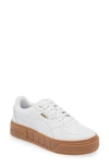 Puma Cali Court Sneaker In  White/ White/ Gold