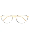 Cartier Double Bridge Aviator Glasses In 002