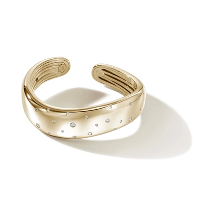 John Hardy Surf 18.5mm Kick Cuff Bracelet In 14k Gold