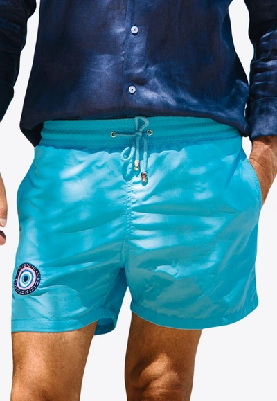 Les Canebiers Ermitage Mono Kiki Swim Shorts In Blue