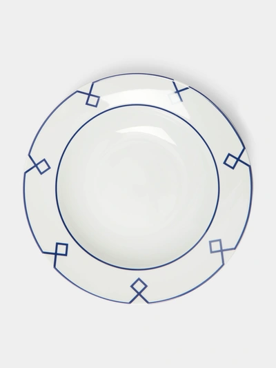 Emilia Wickstead Naples Porcelain Hollow Serving Dish In Blue