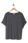 Max Studio Dolman Short Sleeve Top In Ombre Blue