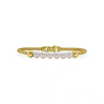 Alor Yellow Cable Bracelet With Freshwater Pearls