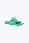 Marc Jacobs Daisy Aqua Slides In Emerald