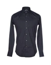 Bagutta Solid Color Shirt In Dark Blue