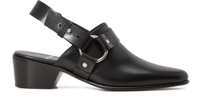 Pierre Hardy Reno Leather Slingback Mules In Black
