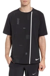 Nike Crewneck Mesh T-shirt In Black/ Anthracite/ White