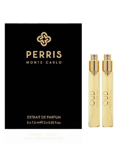 Perris Monte Carlo Oud Imperial Extrait De Parfum Travel Spray Refill Gift Set