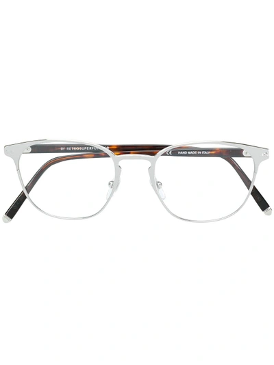 Retrosuperfuture Rectangle Frame Glasses - Metallic