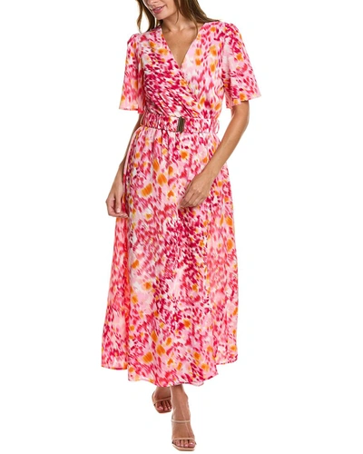 Anna Kay Belted Maxi Dress In Pink